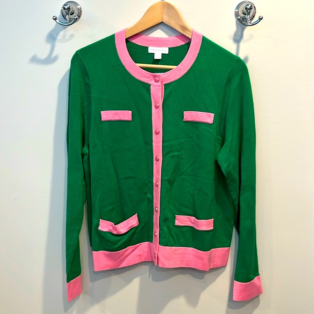 Charter Club Pink & Green Cardigan